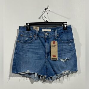 Levi's High Rise‎ Shorts Women's Distressed Size 31 Inseam 2.5” New With Tags